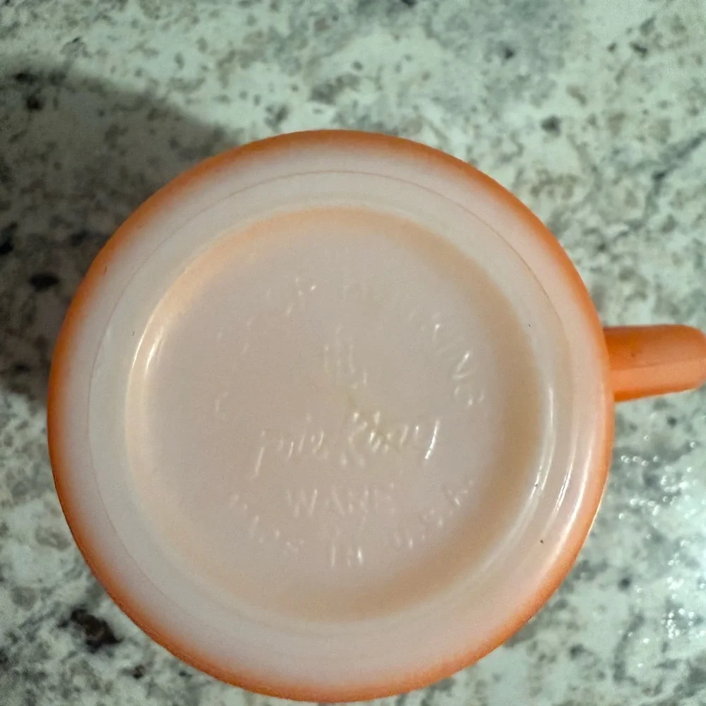 Orange Fire King mugs - Picture 2 of 4
